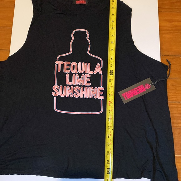 NWT,Rock&Roll denim black tank top - Picture 3 of 3